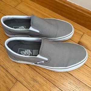 Vans Off The Wall Sneakers Gray Slip on Women’s 8.5 Men’s 7.0 Very nice!